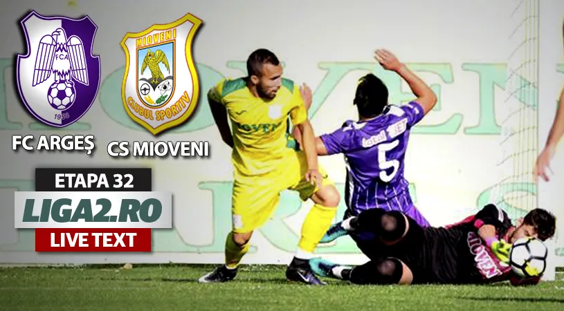 CS Mioveni câștigă derby-ul cu FC Argeș în ultima secundă, după un final dramatic, cu eliminate și penalty apărat.** Eftimie își învinge fosta echipă