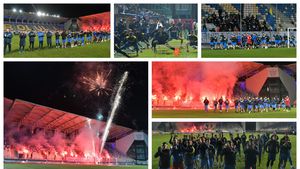 Reunire cu artificii pentru Petrolul! Suporterii au făcut show la primul antrenament din 2022 al ”lupilor”. Surpriza lui Nae Constantin: disponibilizarea lui Armando Vajushi