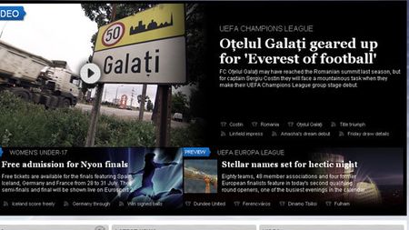 Oțelul, subiect principal pe site-ul UEFA: "Partea grea abia acum începe!"** Vezi materialul forului european