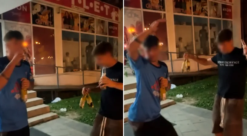 Așa le stă bine fotbaliștilor! Doi tineri de la Unirea Dej, sărbătoare la finala Cupei Mondiale cu berile în mână și cu țigările în gură. Antrenorul Alexandru Bourceanu: ”Nu văd nimic deosebit, dansează, beau bere și fumează”