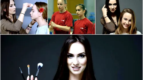 VIDEO REPORTAJ | Fostă campioană europeană la bârnă, acum make-up artist valoros. Alina Stănculescu a făcut o demonstrație a talentului său pe prietena și colega Sandra Izbașa, în studioul ProSport