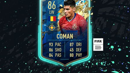 Florinel Coman, singurul român inclus în cel mai tare eveniment din FIFA 20! Jucătorul de la FCSB a primit un card ofensiv senzațional