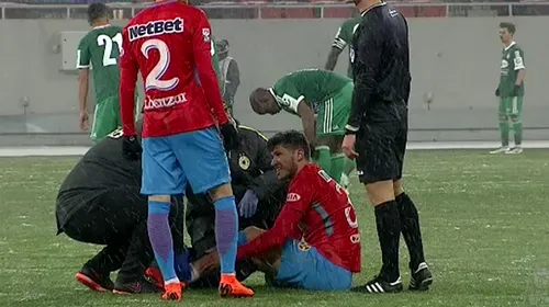 Ghinion pentru Tănase: s-a accidentat în prima jumătate de oră și n-a mai putut continua meciul cu Sepsi. Ce a pățit mijlocașul FCSB-ului