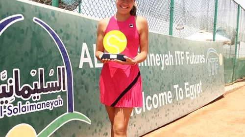 Irina Fetecău, prima victorie la simplu în ITF ProTour. Jucătoarea de tenis în vârstă de 22 de ani a câștigat turneul de 15.000 de dolari de la Cairo