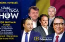 Marius Tucă Show începe duminică, 1 decembrie, de la ora 19.00, live pe gândul.ro. Ediție Specială – România votează!