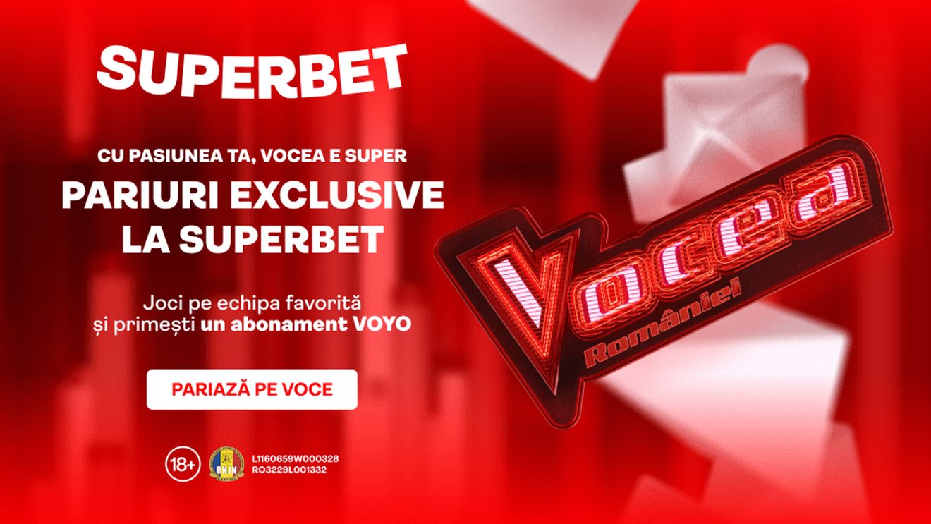 200.000 PREMII ÎN PROMOȚIA SUPERBET! PARIAZĂ PE VOCEA ROMÂNIEI