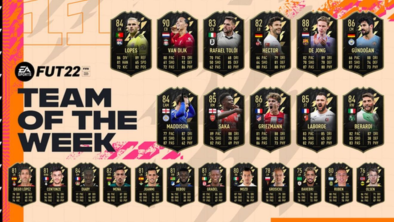 EA Sports a ales Echipa Săptămânii din etapa trecută! Ce carduri poți obține în FIFA 22