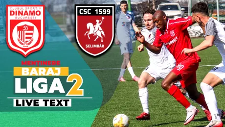 CS Dinamo și CSC Șelimbăr termină în forță turul barajului de menținere în Liga 2, iar retrogradata se decide în retur. Rezervele s-au remarcat la Buftea
