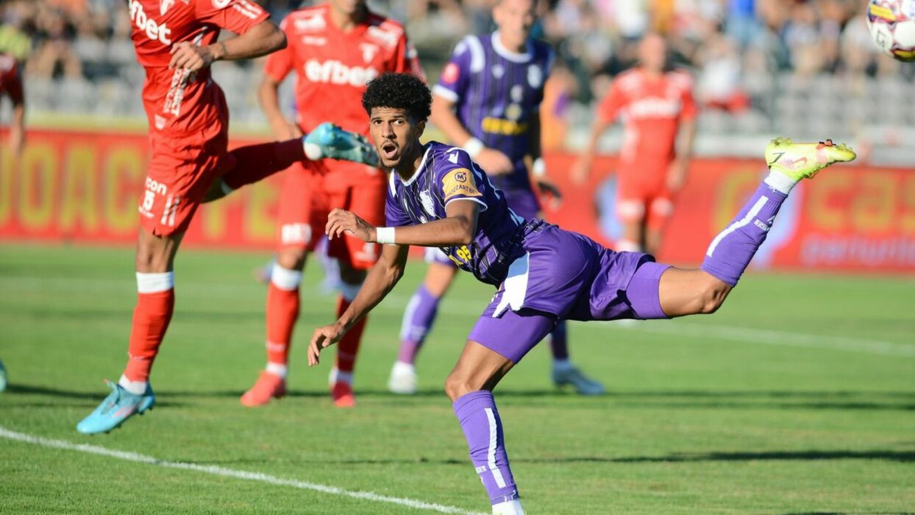 Dorian Bertrand, revelația lui FC Argeș, după ce a reușit să marcheze o dublă și să aducă victoria cu UTA: „Obiectivul nostru este să câștigăm mereu”