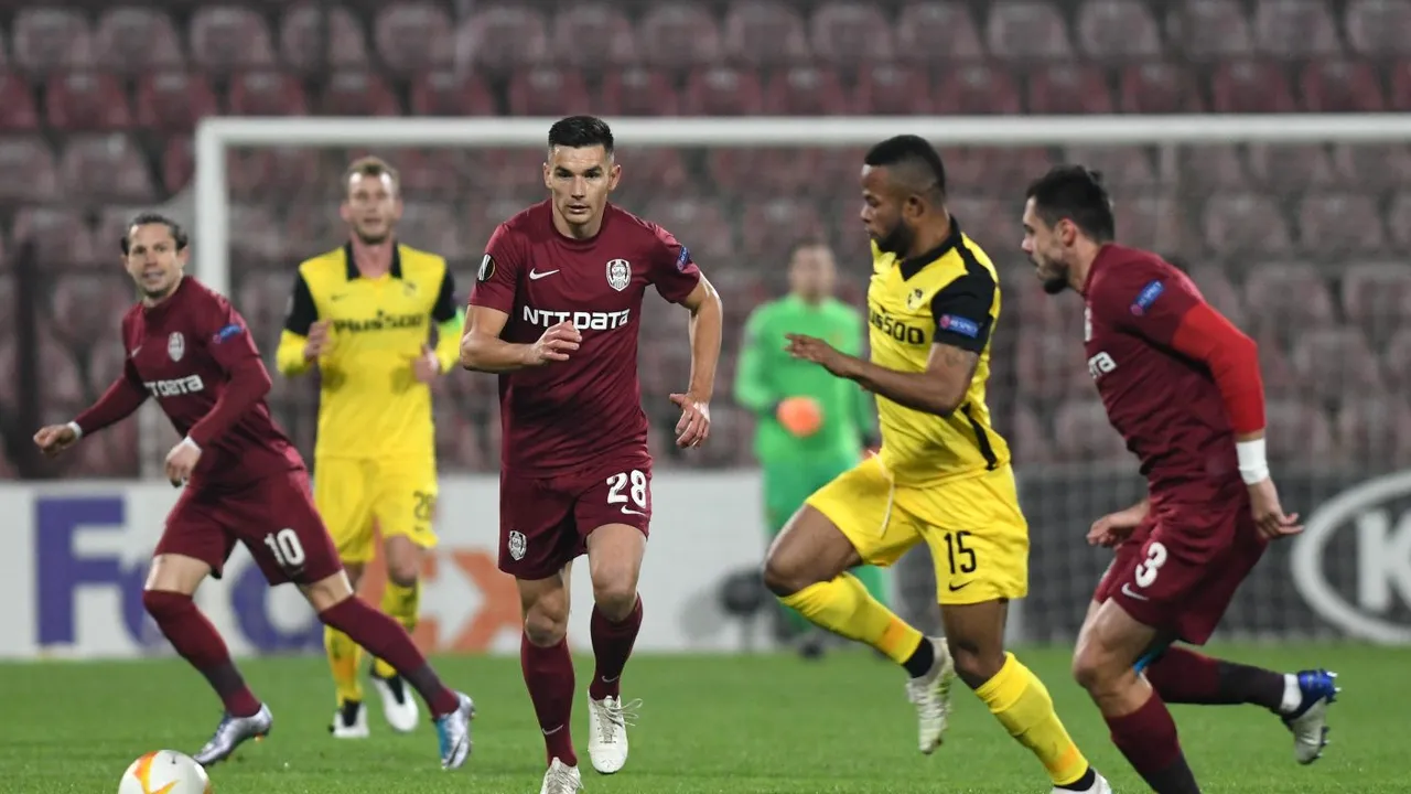 CFR Cluj - Young Boys Berna 1-1. Echipa lui Dan Petrescu rămâne pe primul loc | Video Online în Grupa A din Europa League
