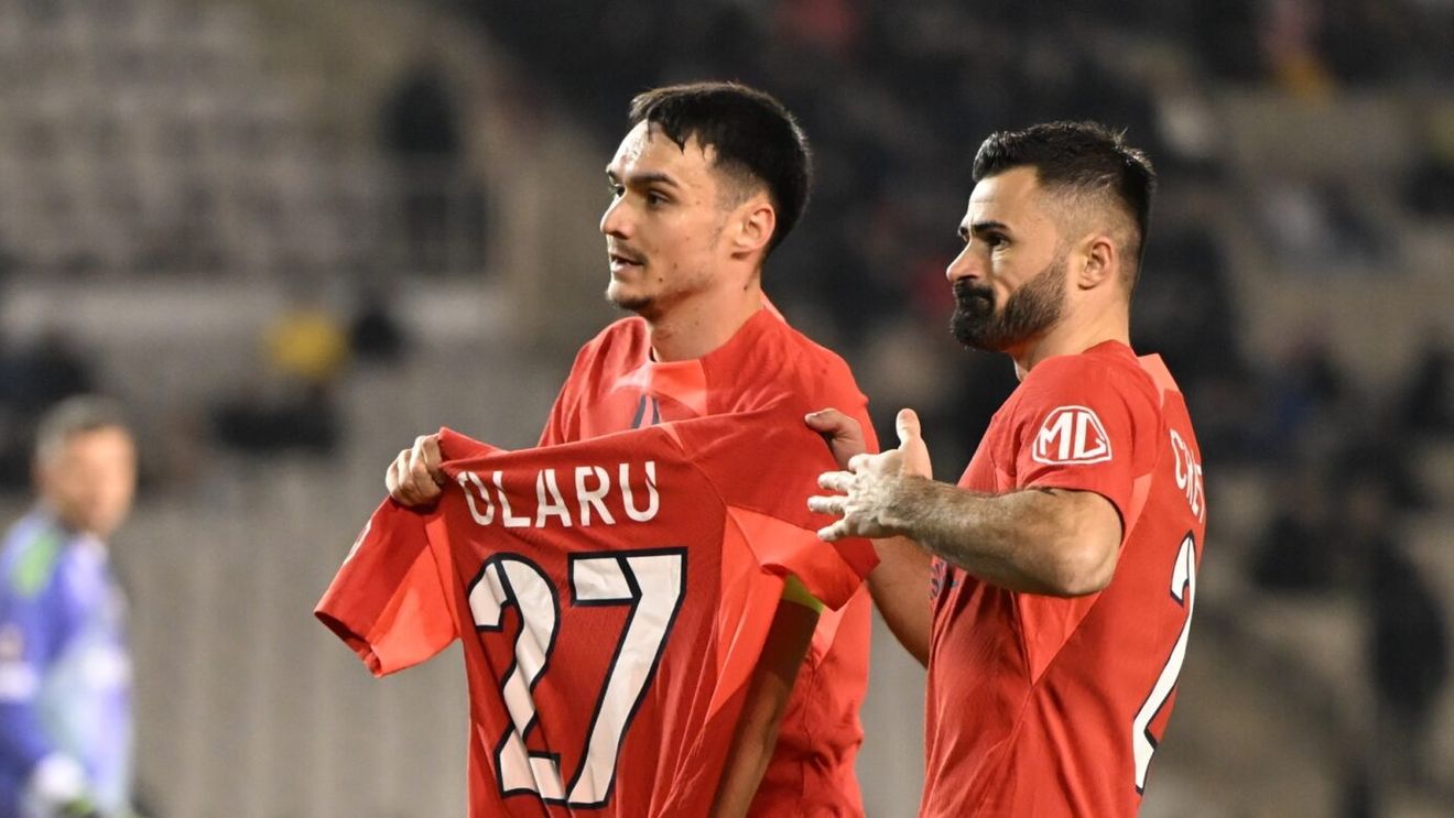 Gest pentru Darius Olaru! Ce au făcut colegii lui în Qarabag – FCSB, după golul lui Adrian Șut