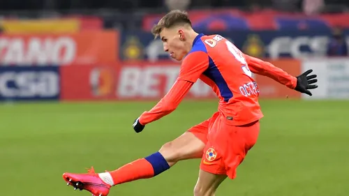 Octavian Popescu, gol de senzație în FCSB - FC Voluntari, la ultima fază! Șutul său, foarte aproape să devină marcă înregistrată | VIDEO