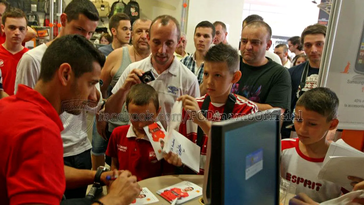Dinamoviștii, primiți cu mult entuziasm la Bistrița.** Fanii s-au înghesuit la autografe: 
