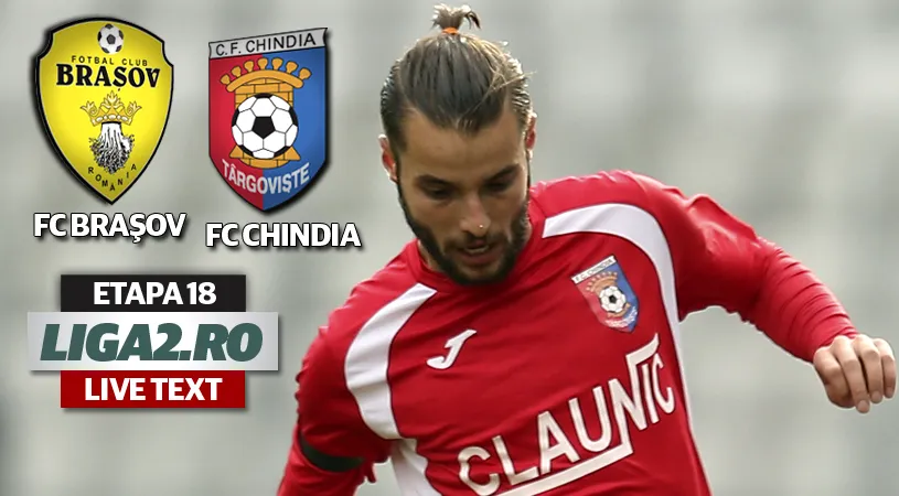 FC Brașov - Chindia Târgoviște 0-1.** Cherchez a dat 