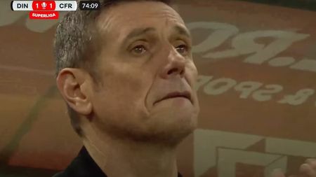 Clipe emoționante pe Arena Națională, la Dinamo - CFR Cluj: Ovidiu Burcă a izbucnit în lacrimi în minutul 74, când jocul a fost oprit timp de 60 de secunde în memoria lui Cătălin Hîldan! Ce mesaj au afișat fanii | FOTO