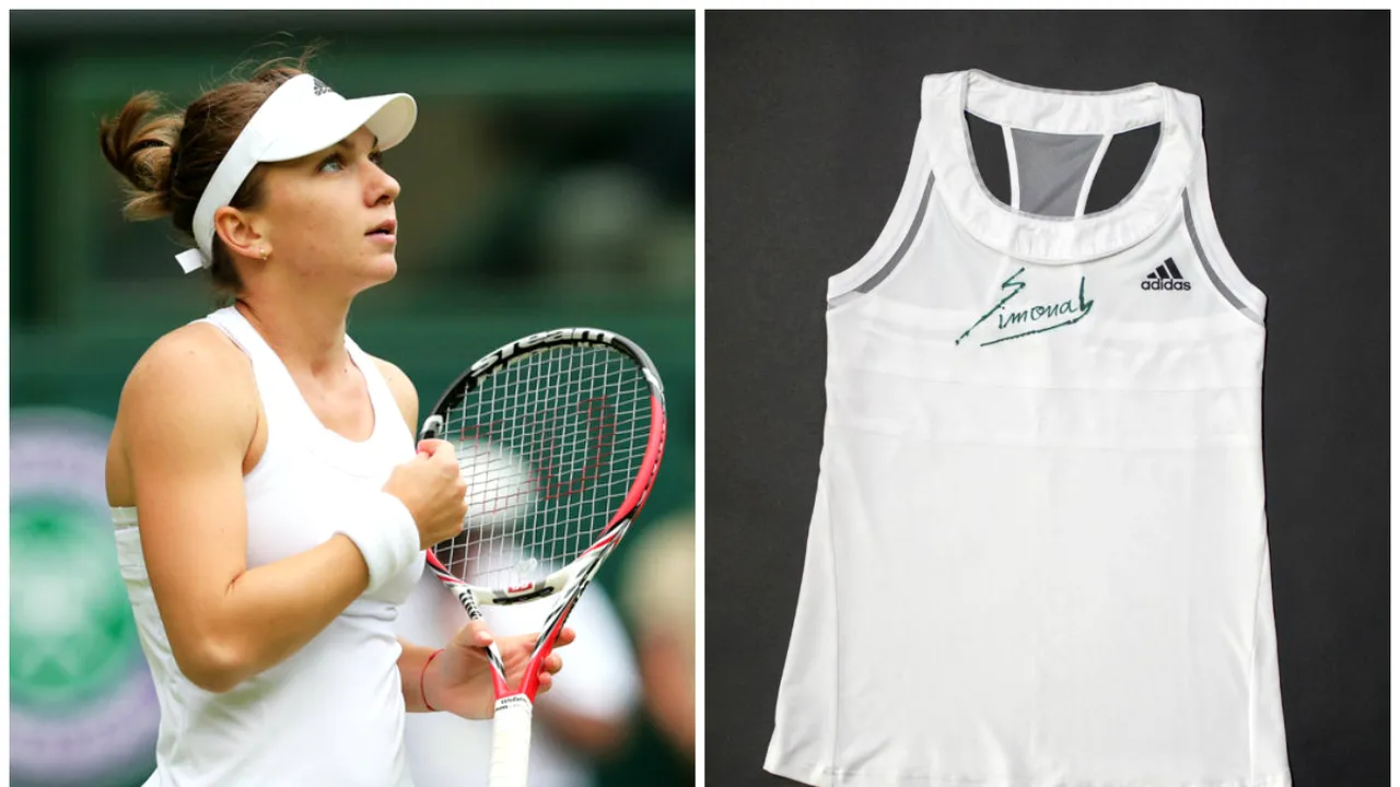 Simona Halep își scoate la licitație tricoul cu care a jucat semifinala de la Wimbledon. Banii vor fi donați în scopuri caritabile