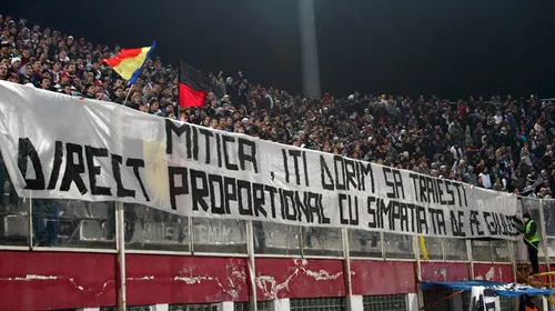 „Îți dorim să trăiești, direct proporțional cu simpatia ta de pe Giulești”** Ce sancțiune a primit Rapid pentru bannerul anti-Mitică