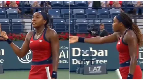 Scandal la turneul de la Dubai, la scurt timp după calificarea Soranei Cîrstea în sferturi! Coco Gauff l-a acuzat pe arbitru că a „furat-o