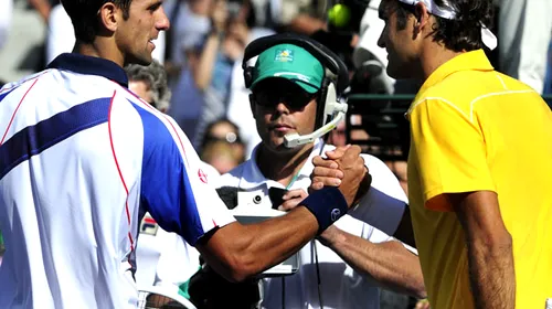 Djokovici l-a învins pe Federer în semifinale la Indian Wells și a devenit numărul 2 mondial