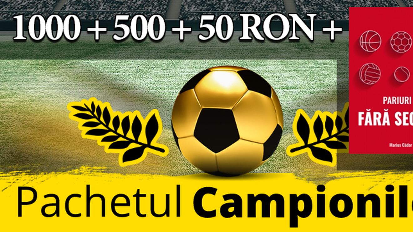 (P) Super Promoție la pariuri: 1000 Lei + 50 RON EXTRA + Cartea Pariuri Sportive Fără Secrete - Cu numai 200 RON poți debloca bonusul maxim!