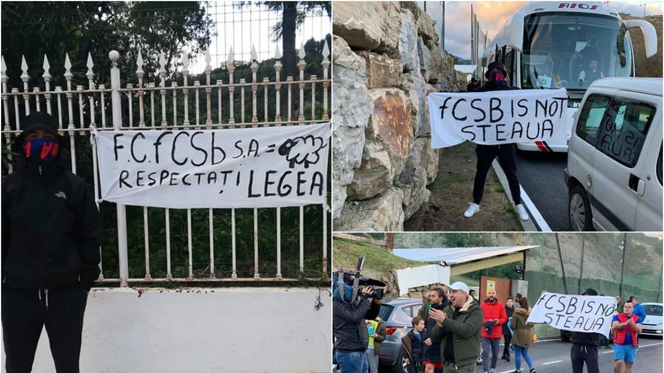 FOTO | Jucătorii lui Teja au dat nas în nas cu "FCSB nu e Steaua". Suporterii Stelei au venit la amicalul cu Shanghai: "Meme spunea să ne bată pentru că suntem cu Armata"
