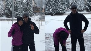 FOTO | Lovitura Simonei Halep la primul antrenament alături de Darren Cahill. Pe cine a "bulgărit" și desertul tradițional de la final