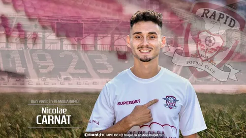 Rapid, încă un transfer important! Giuleștenii l-au adus pe Nicolae Carnat, campionul României: „Sper să ajungem în play-off!”