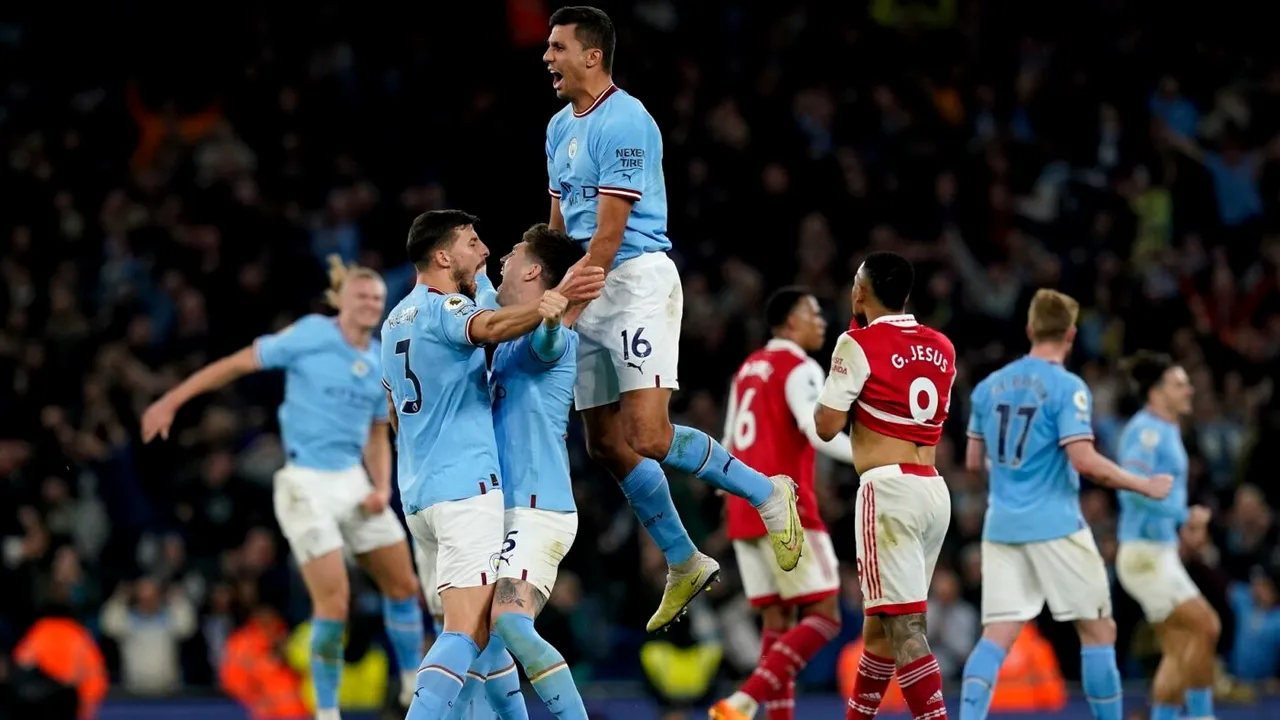 Manchester City a câștigat derby-ul etapei în Premier League, scor 4-1 cu Arsenal, iar acum se îndreaptă către cucerirea celui de-al treilea titlu consecutiv