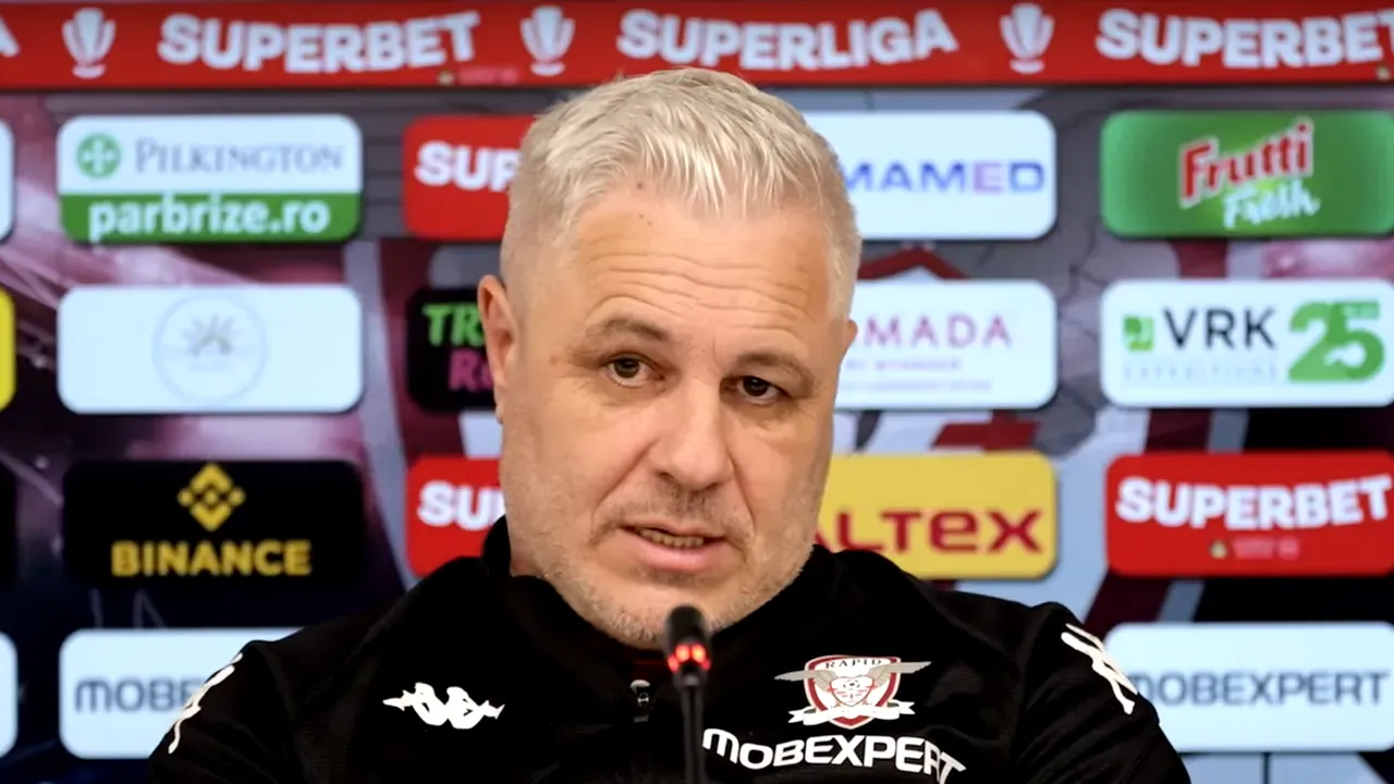 Primul nume greu care a decis să plece de la Rapid. Marius Şumudică a dat vestea: „Mai stă 10 zile. Nu va mai continua”