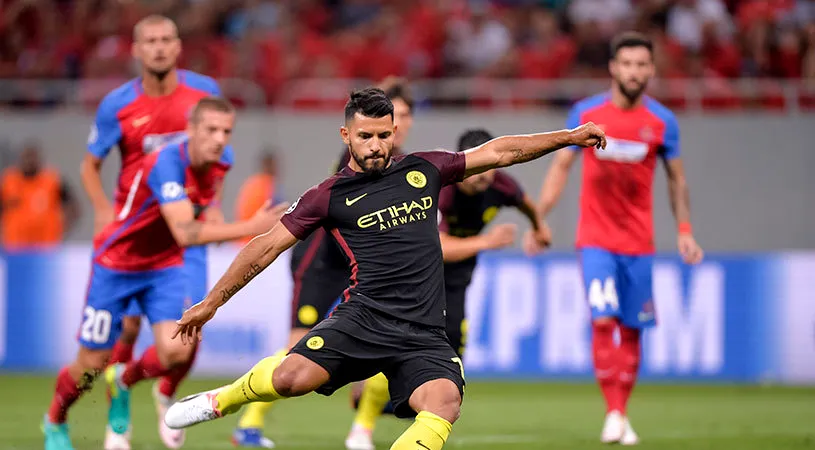 Ce a declarat Sergio Aguero după ce a ratat două penalty-uri contra Stelei și a reușit un hat-trick