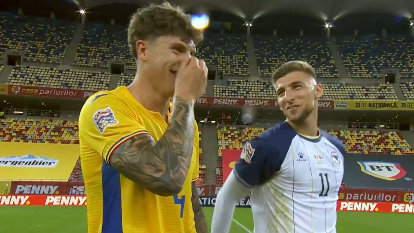 Imagini neverosimile! Coubiș a râs cu gura până la urechi alături de Lukic după ce România a fost umilită de Bosnia