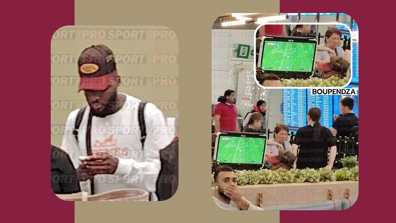 De la geaca lui Şumudică la „gaming case-ul" lui Boupendza de 1150 de dolari! Atacantul Rapidului i-a şocat pe ceilalți pasageri din aeroport când a scos „bijuteria" cu monitor şi a început să se joace! EXCLUSIV