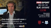 Ilie Dobre comentează LIVE pe ProSport.ro meciul C.S. Dinamo București – Metalul Buzău, sâmbătă, 15 august 2026, de la ora 11:00