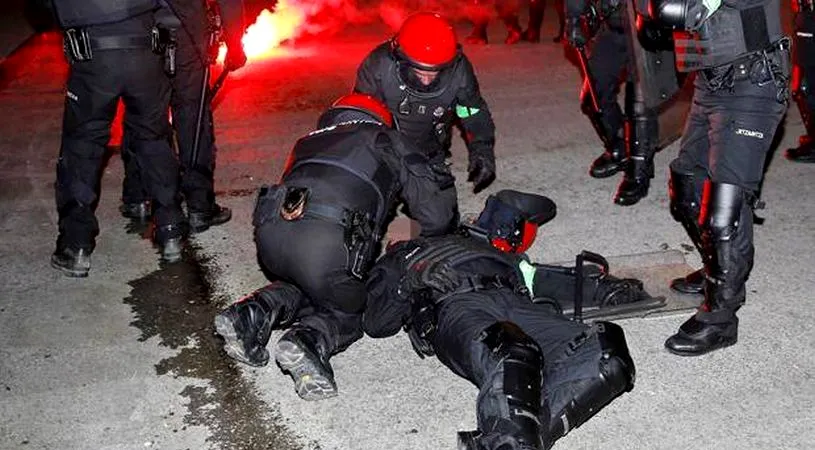 VIDEO | Un polițist a murit! Fanii ruși au creat haos înaintea meciului de la Bilbao