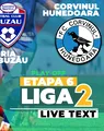 Gloria Buzău salvează un punct din meciul cu Corvinul. Conduși cu două goluri, jucătorii lui Prepeliță au egalat pe final, în minutul 90, din penalty