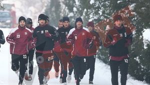FOTO** Rapidiștii s-au pregătit prin zăpadă la minus 6 grade!