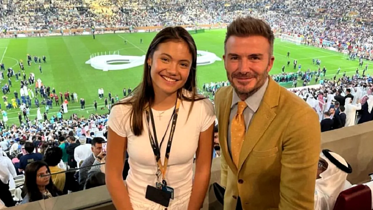 Emma Răducanu și David Beckham, imagine spectaculoasă la finala Mondialului din Qatar! Cum a reacționat „Becks