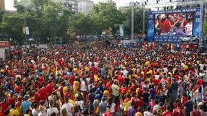 VIDEO/ Madridul respiră pentru "Furia Roja"! Mii de fani sunt deja în Hyunday Fan Park