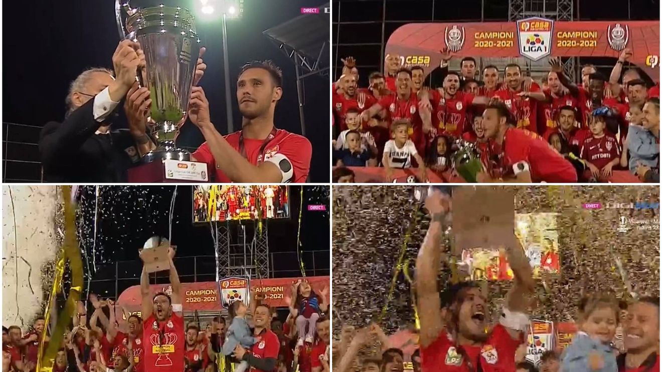 Imagini superbe din Gruia! CFR Cluj a sărbătorit cel de-al șaptelea titlu din istorie | GALERIE FOTO