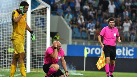 EXCLUSIV | Ce s-ar fi întâmplat dacă meciul Craiova - Honved ar fi fost arbitrat de Alexandru Deaconu? "A oprit jocul înainte de a fi lovit cu bricheta" 