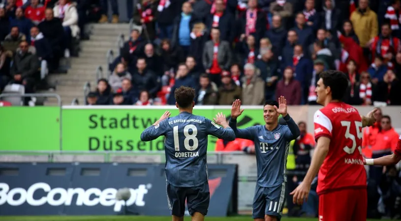 Bavarezii au revenit pe primul loc în Bundesliga, după un succes categoric la Dusseldorf. Cum arată clasamentul și ce program au Bayern Munchen și Borussia Dortmund până la finalul sezonului