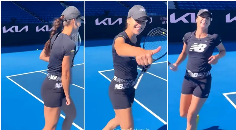 Sorana Cîrstea a făcut show la primul antrenament de la Australian Open! Reacția româncei când a pășit pe arena „Rod Laver