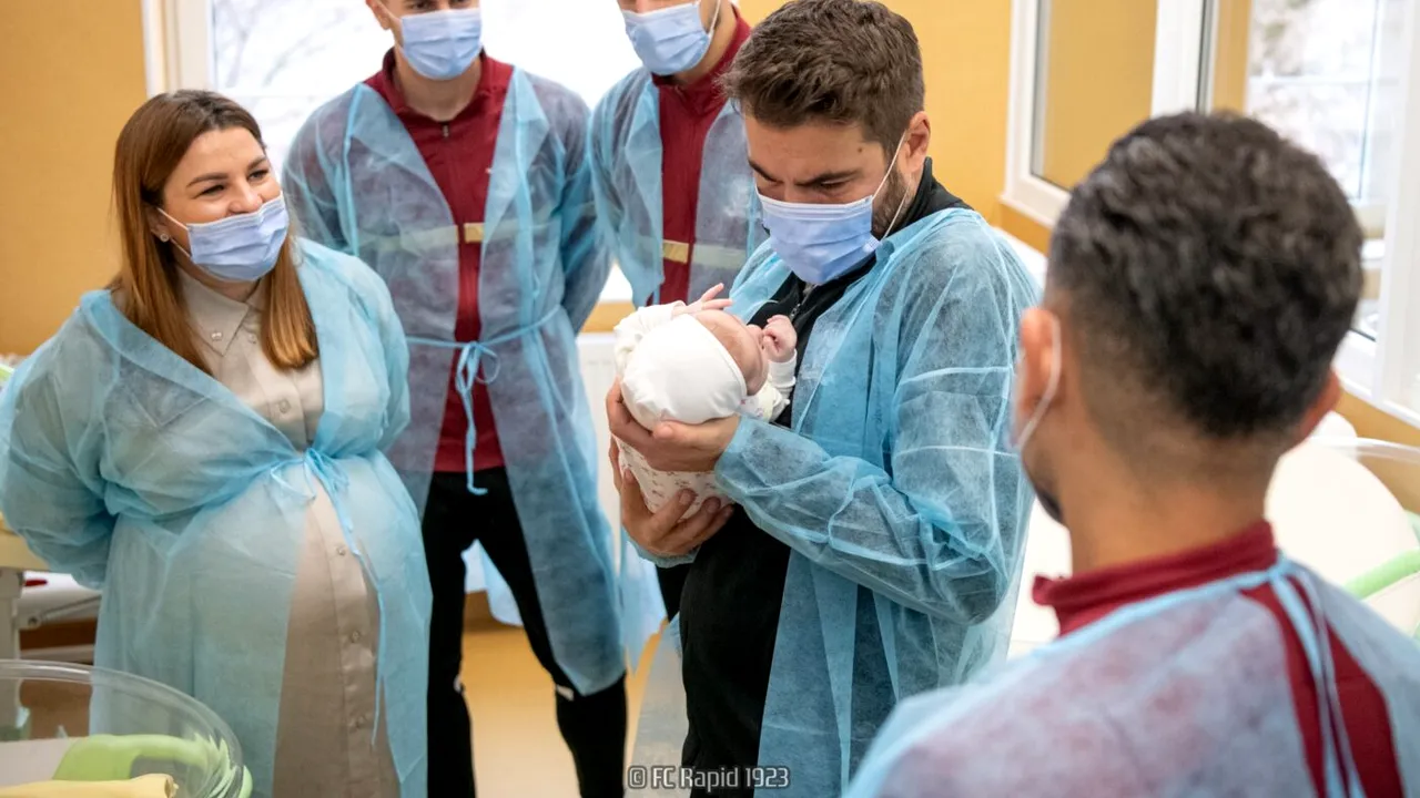 Acțiune de suflet a rapidiștilor la un spital din Arad: „Încercăm să le oferim un zâmbet celor mai puțin norocoși”