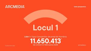 Locul 1. ARCMEDIA, liderul în presa online din România cu peste 11 milioane de cititori în luna februarie