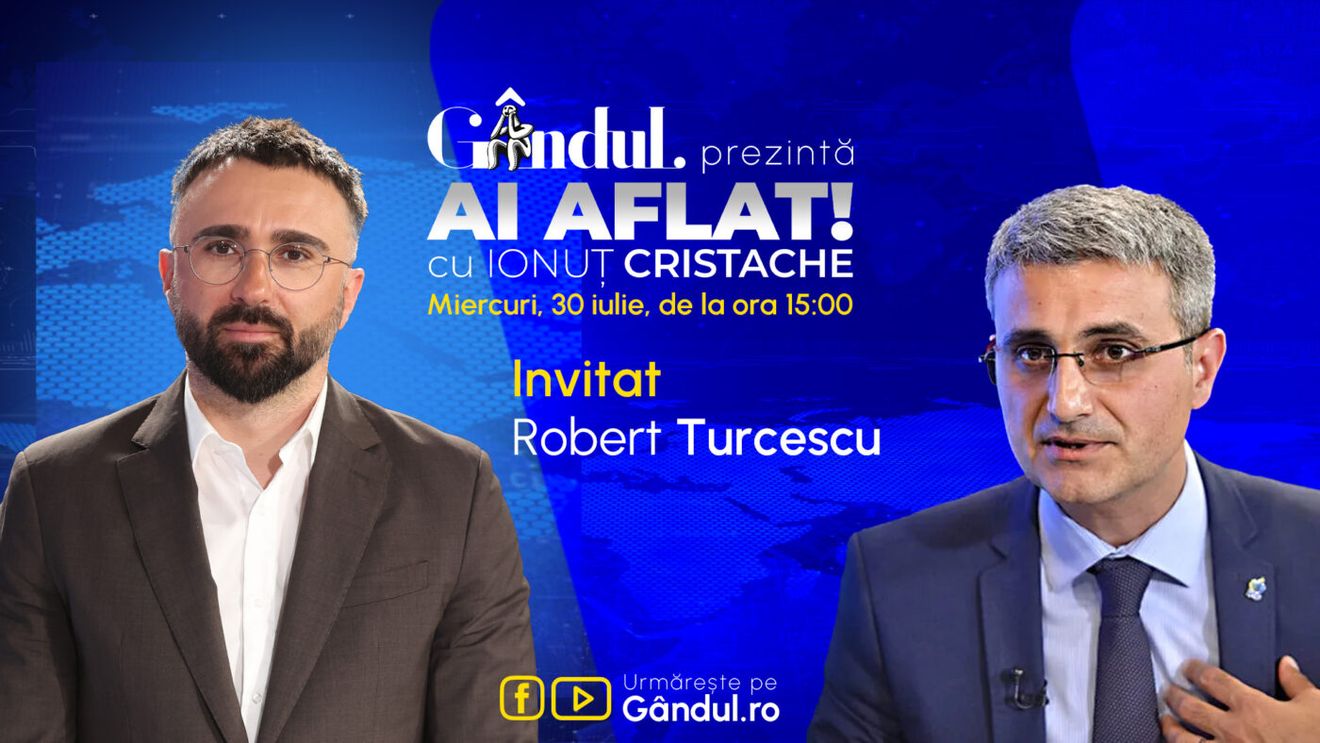 „Ai Aflat! cu Ionuț Cristache” începe miercuri, 30 iulie, de la ora 15.00, live pe Gândul. Invitat: Robert Turcescu
