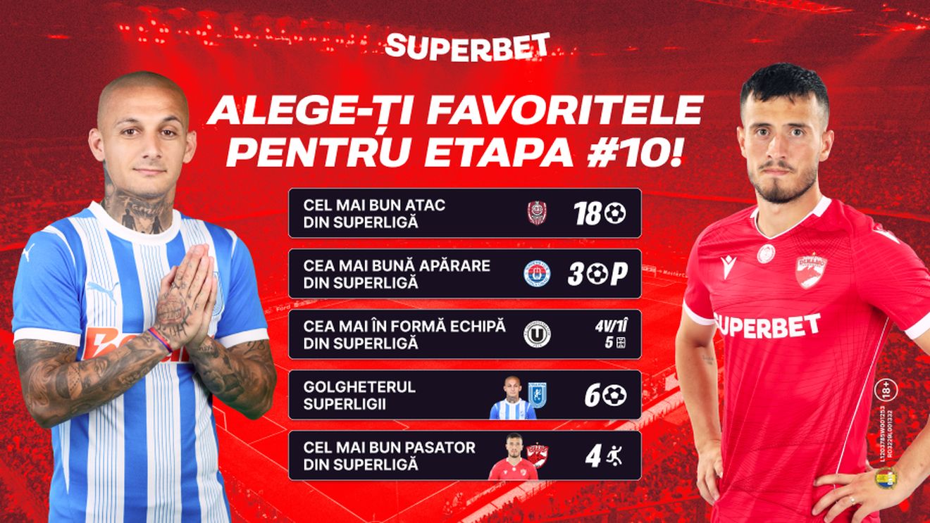 Ce mai reușesc vedetele SuperLigii? Vezi Oferta Superbet și alege inspirat! ADVERTORIAL