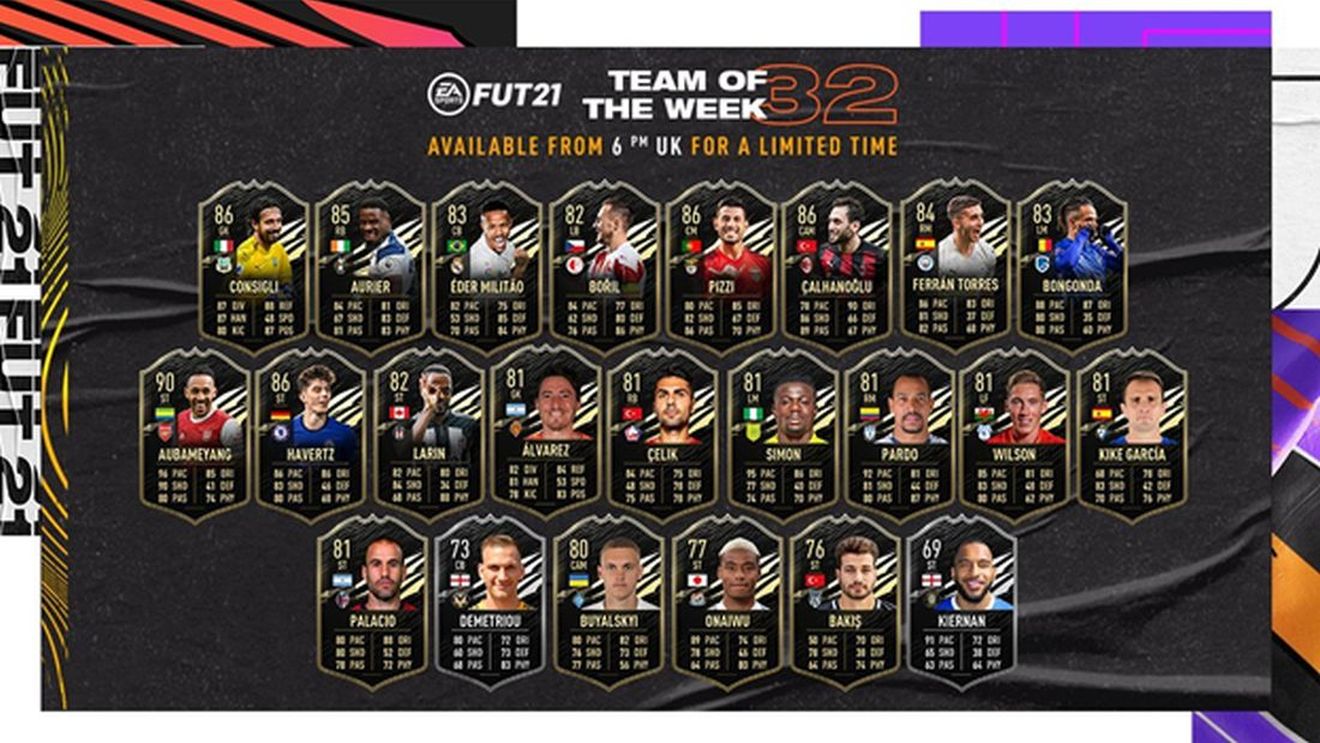Echipa săptămânii din FIFA 21 a ajuns la ediția cu numărul 32 și oferă super-carduri