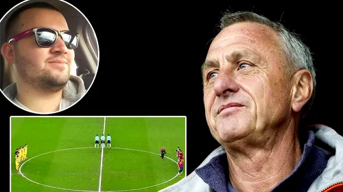 Își cere scuze pentru că a profanat memoria lui Johan Cruyff, pe Cluj Arena: „Mi-a fost rușine când stadionul a aplaudat să acopere strigătul meu”