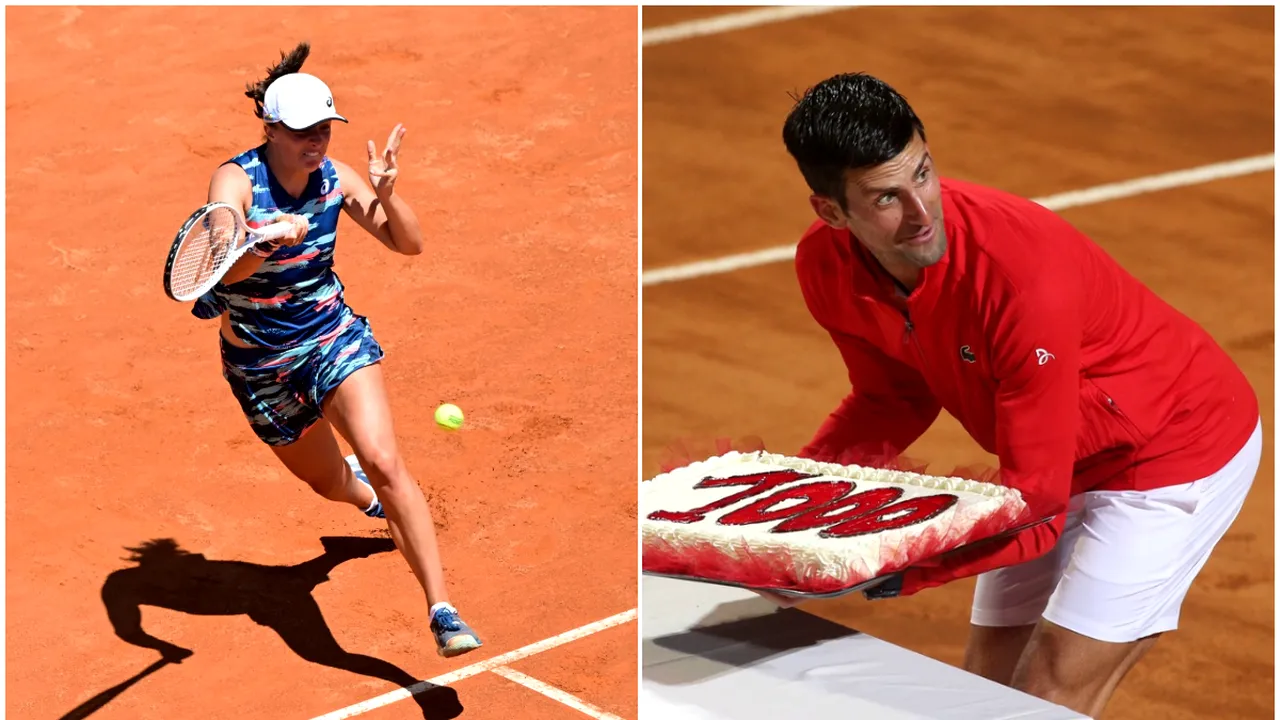 S-au stabilit finalele turneului de la Roma atât la feminin, cât și la masculin! Borne istorice pentru Iga Swiatek și Novak Djokovic