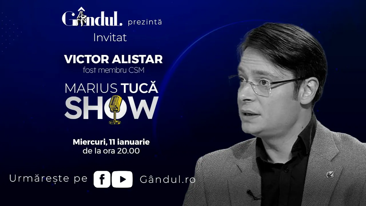 Marius Tucă Show începe miercuri, 11 ianuarie, de la ora 20.00, live pe gândul.ro